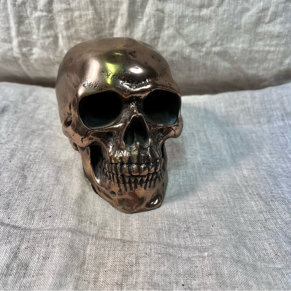 Pacific Giftware bronze style skull